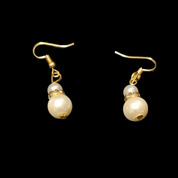Pearl ear rings imitation - Picture 4 of 11